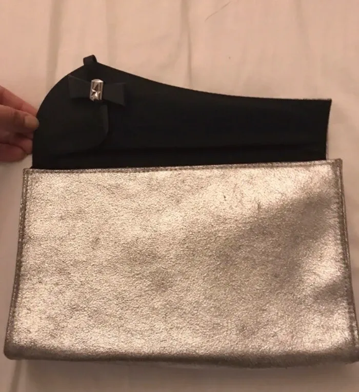 Sac pochette Thierry mugder gris noir métallisé - photo numéro 3