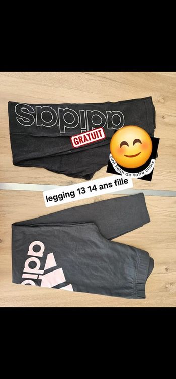 Legging fille 13 ans /14 adidas gris rose