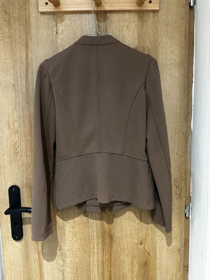 Veste blazer uni cintré camel taille M - photo numéro 2