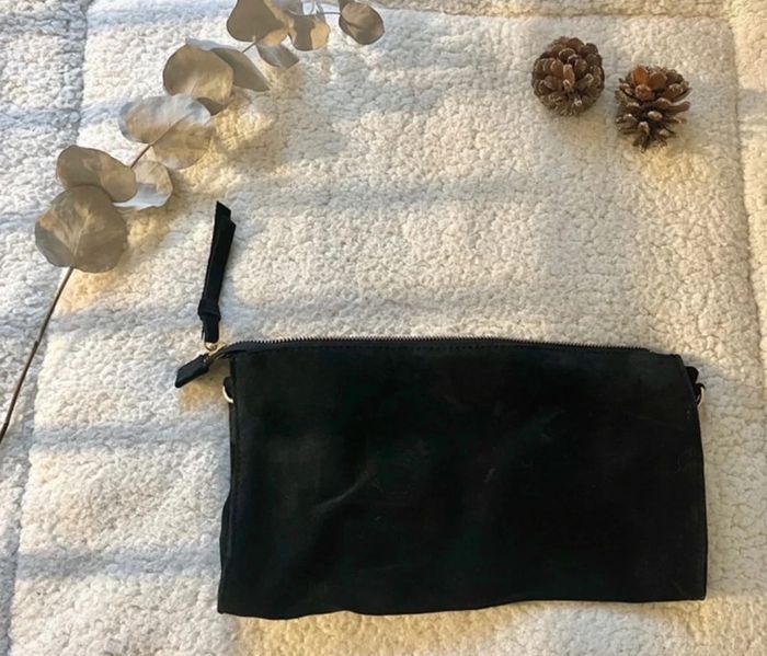 Pochette noire cuir - photo numéro 2