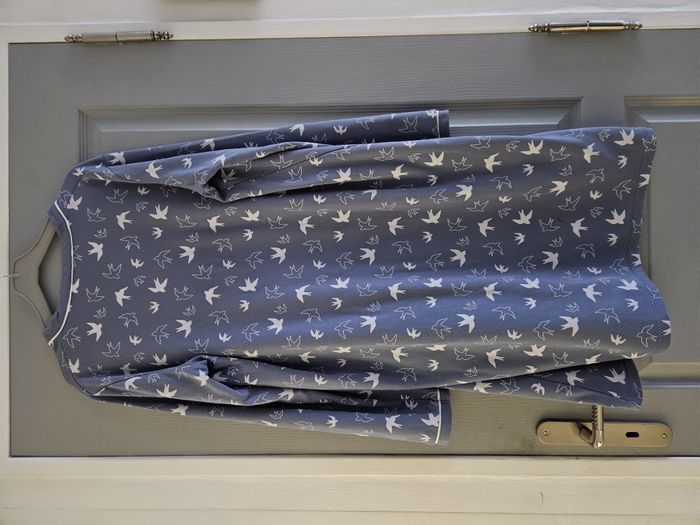 Chemise de nuit thermique Thermolactyl en maille interlock femme - Bleu imprimé - 46/48 (L/XL) - Dam - photo numéro 2