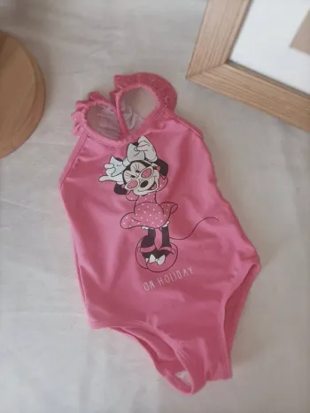 Maillot de bain une pièce theme Minnie rose Disney fille 6 mois