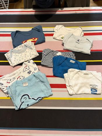 Lot 9 bodies manche courte 3 mois