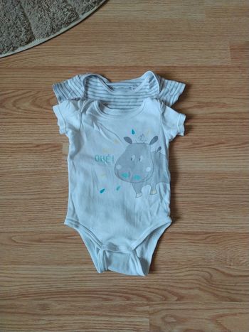 Lot bodies mixtes manches courtes gémo