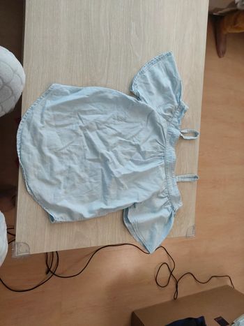 Débardeur blouse chemise épaule dénudé jeans fluide 8/10 ans