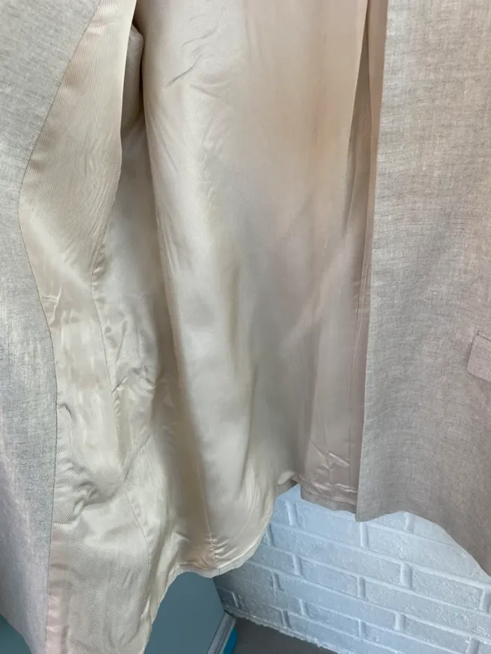 Veste mi longue lin Zara XS - photo numéro 4