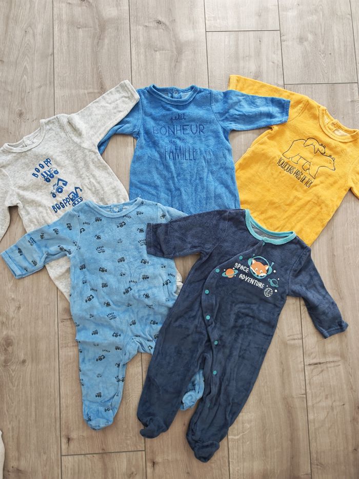 Lot pyjama velours 6 mois