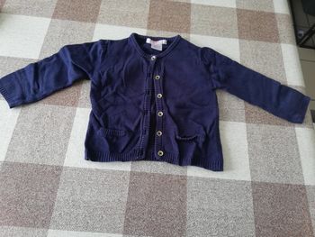 Gilet à boutons marine okaou 18 mois