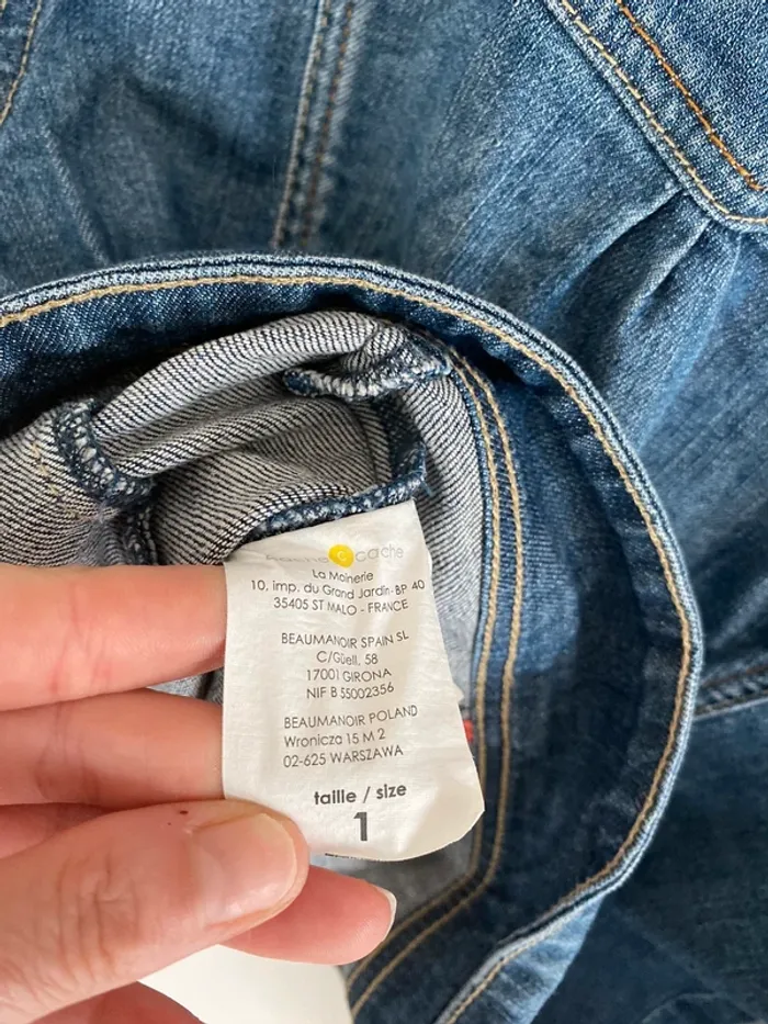 Veste en jeans cache cache bleu - photo numéro 10