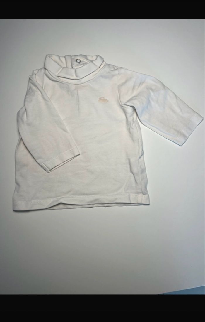 👕 Lot de 2 cols roulés bébé (bleu marine & blanc) - photo numéro 2