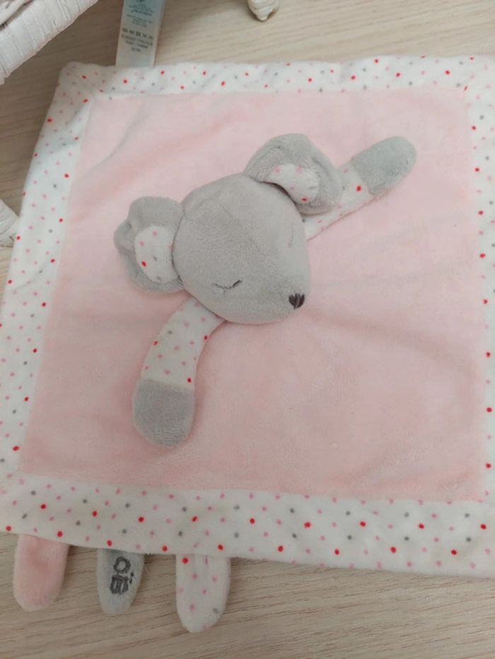 Obaibi - doudou plat carre souris - photo numéro 4