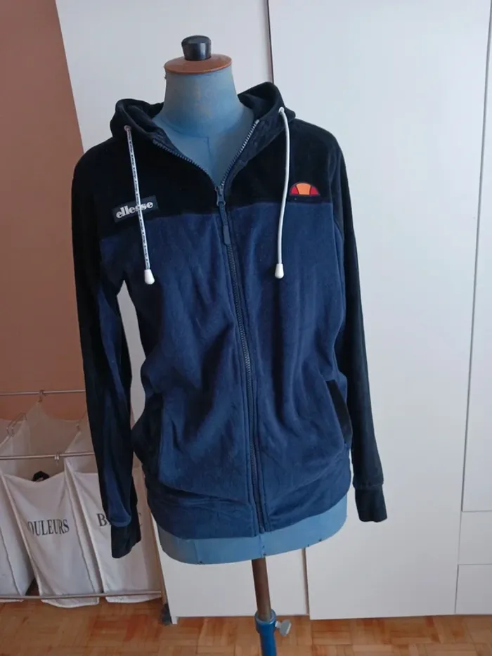Gilet à capuche homme effet velours Ellesse