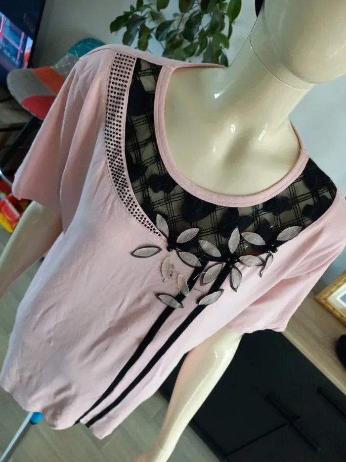 Tee-shirt femme rose 46/48 - photo numéro 6