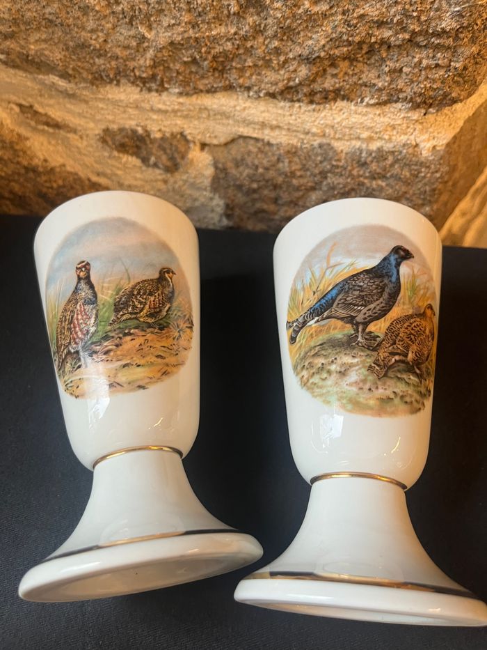 Magnifique lot de 4 mazagran St Hubert Vintage - photo numéro 4