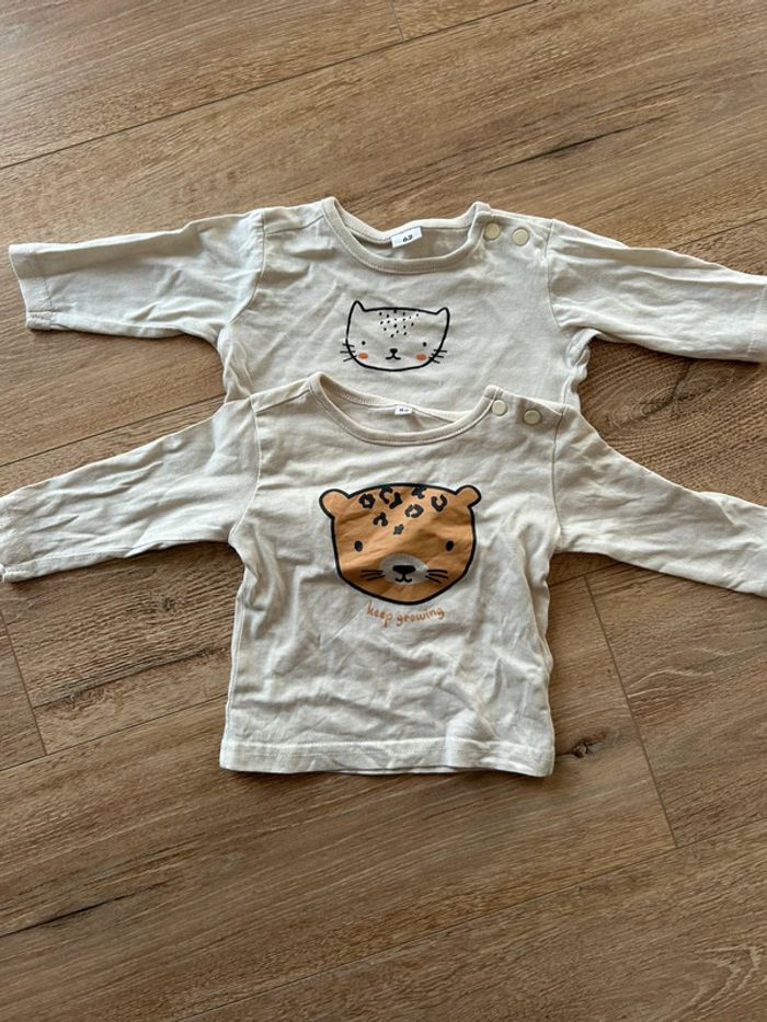 Lot 2 tshirts manches longues 3 mois