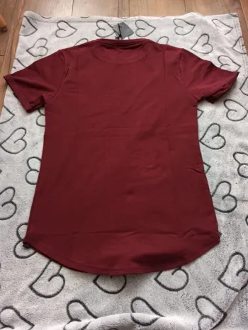 Tee shirt uni homme bordeaux épais