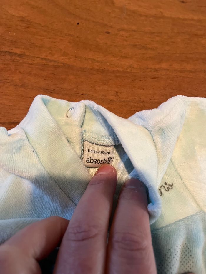 Pyjama velours Absorba naissance - photo numéro 3