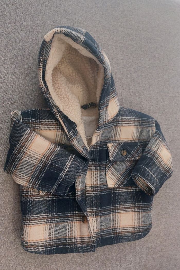 Manteau Vertbaudet Bébé 12 mois à carreaux - photo numéro 2