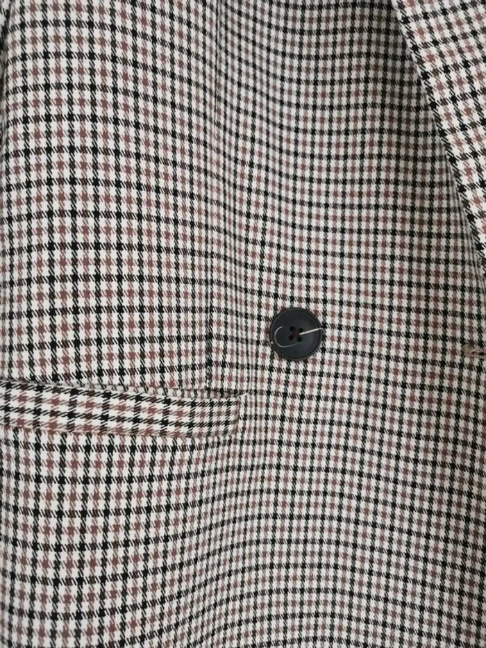 Veste blazer oversize pied de poule - photo numéro 3