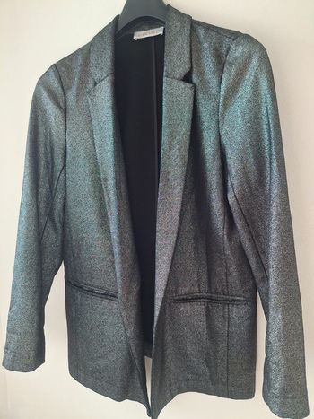 Blazer / veste argentée brillante paillettes - neuve
