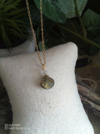 Collier double pierres de labradorite