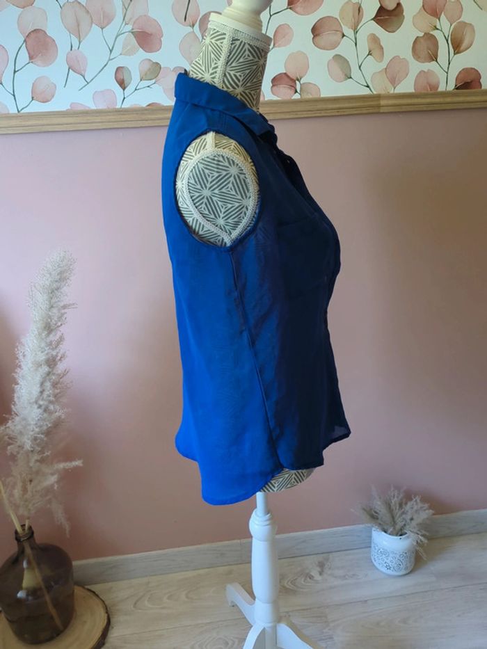 Chemise transparente bleu taille xs - photo numéro 4