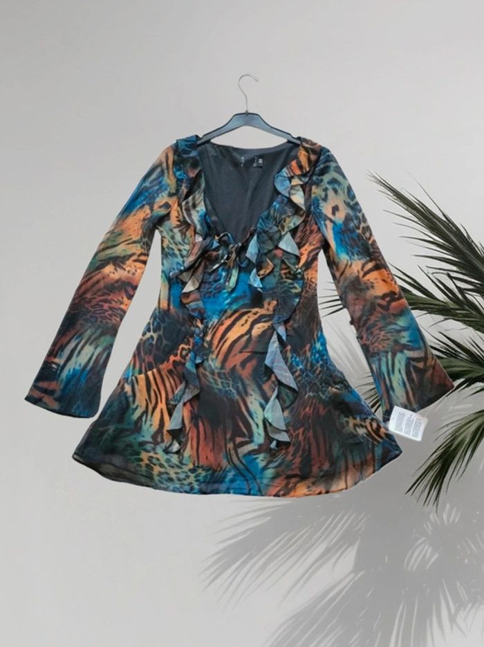 Robe courte volantée m. longue taille 38 - photo numéro 10