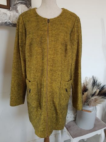 Manteau jaune chiné noir Grain de Malice Taille 44