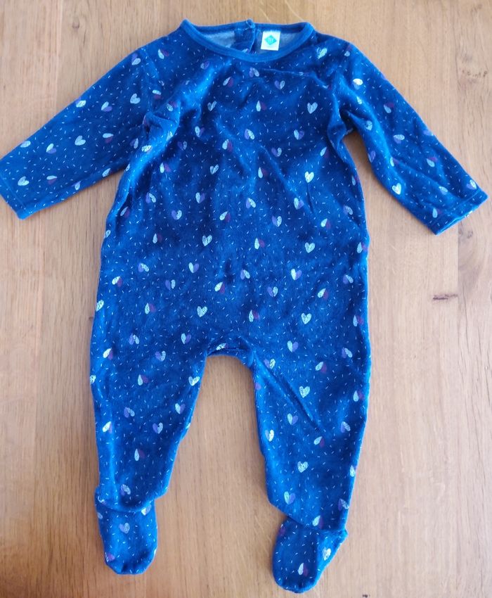 Pyjama hiver bleu foncé à motifs Tex 12 mois