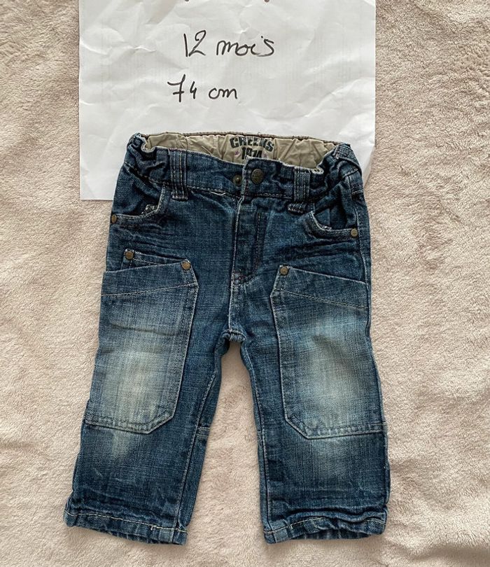 Lot de 3 pantalons jeans 👖 - Kimbaloo, Creeks & autre - 12 mois - TBE - photo numéro 8