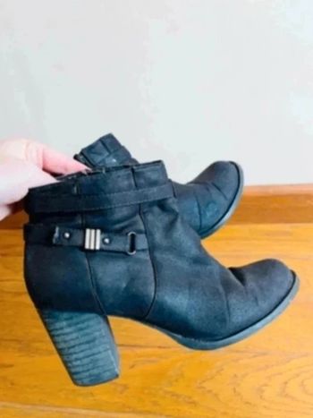 Sublime bottines chaussure à talon taille 40 neuf noir en cuir à bout rond new look shoes