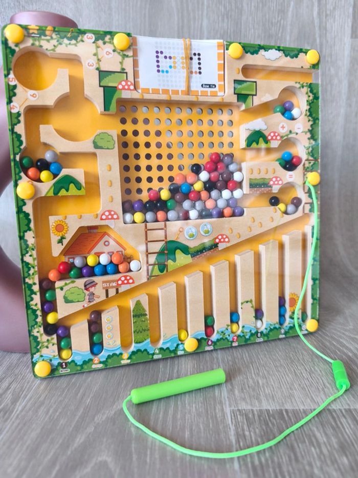 Jeu en bois magnétique de classification des couleurs Montessori - photo numéro 2