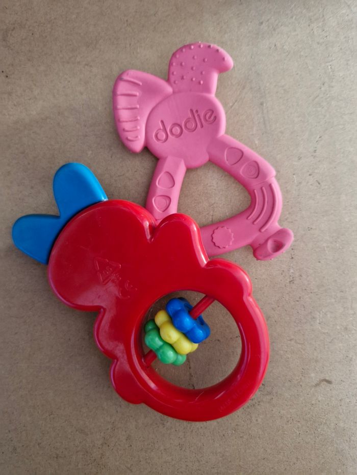 Duo de Hochets lapin sensoriel et dentition - photo numéro 2