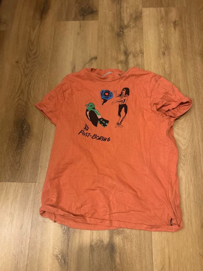 Magnifique t-shirt orange Bob Mollema Volcom - photo numéro 2