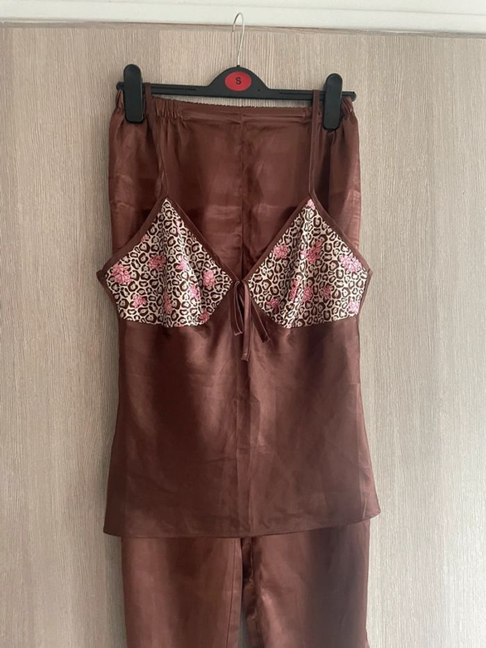 Pyjama 2 pièces marron - photo numéro 2