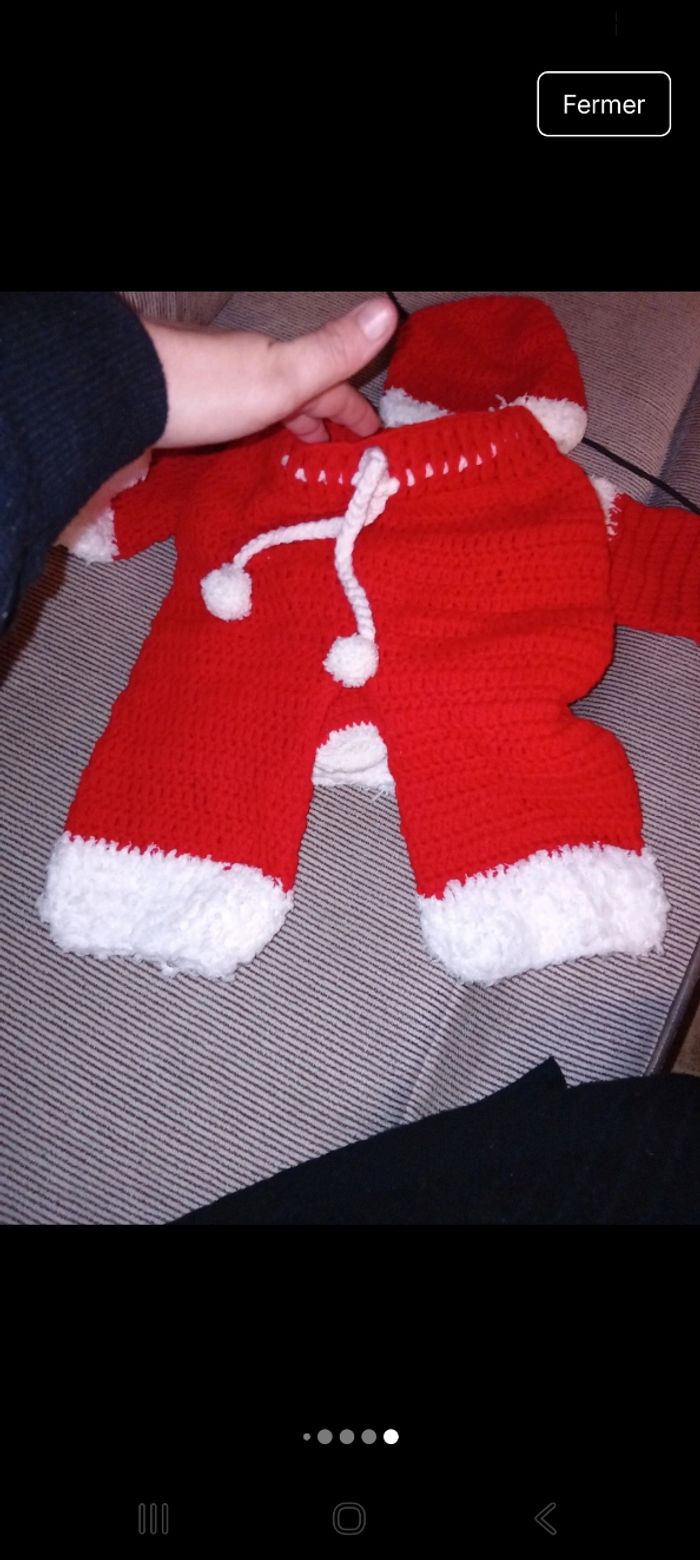 Ensemble neuf père Noël bergère de frabce 9/12 mois - photo numéro 6