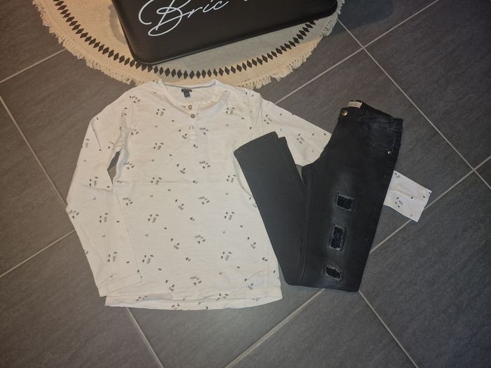 T-shirt +Pantalon fille 10 ans
