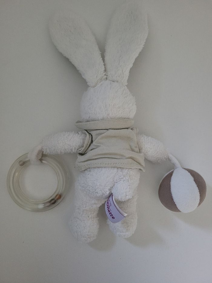 Doudou hochet lapin - photo numéro 2