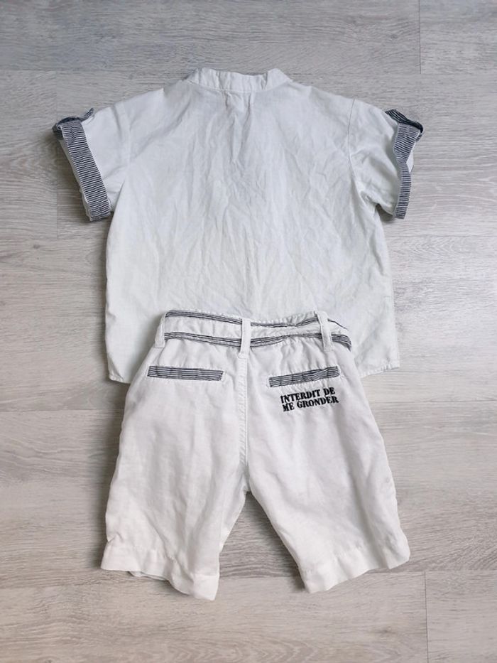 Ensemble chemise et shirt Interdit de me gronder 18 mois - photo numéro 5