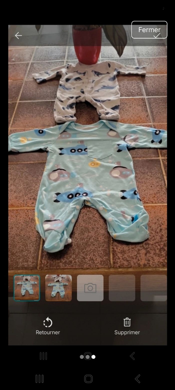 Lot Pyjama fin baleine /sous marin - photo numéro 2