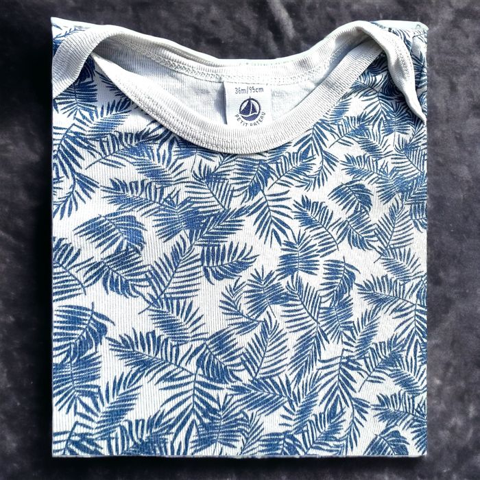 Body manches courtes plamiers Petit Bateau 36 mois TBE (4€) - photo numéro 2
