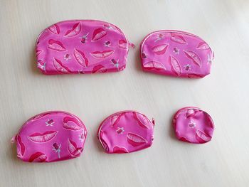 Lot de 5 petites trousses pochettes