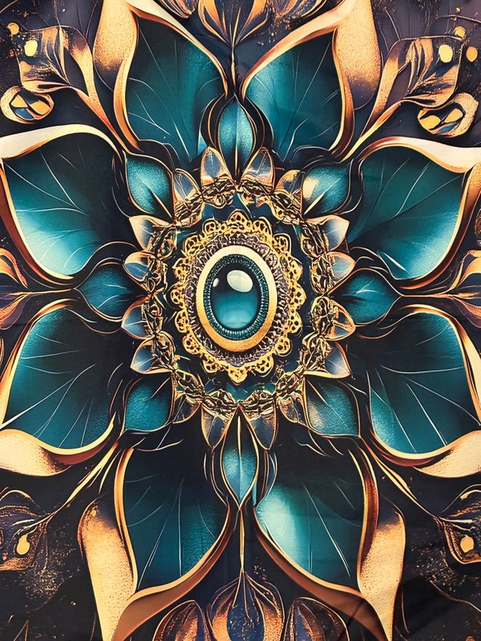 Toile murale décorative œil fleur de lotus - photo numéro 4