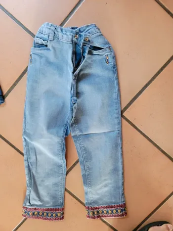 Pantacourt Jean délavé 12 ans tbe