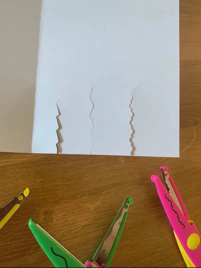 Lot de 6 ciseaux crantés - photo numéro 3
