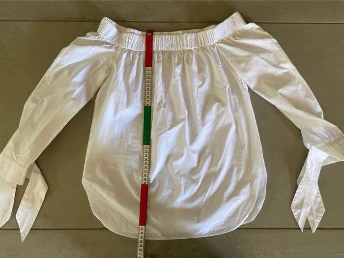 Chemise blouse Mango blanche taille XS épaules dénudées - photo numéro 14