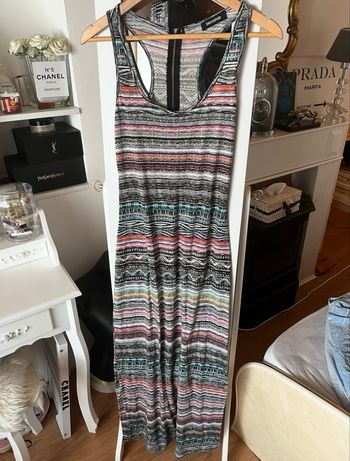 Longue robe droite légère multicouleurs éthnique T.U Blooshop TBE 🌞