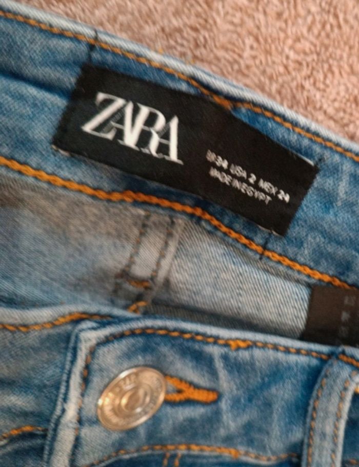 Jean troué zara t xs - photo numéro 4