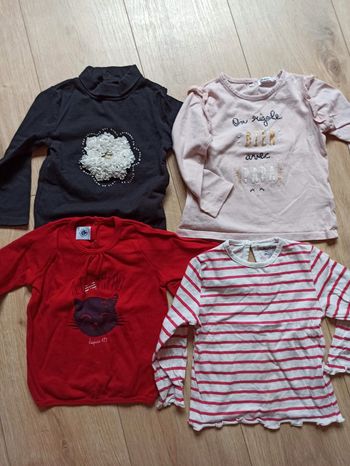 Lot de 4 t-shirt manches longues