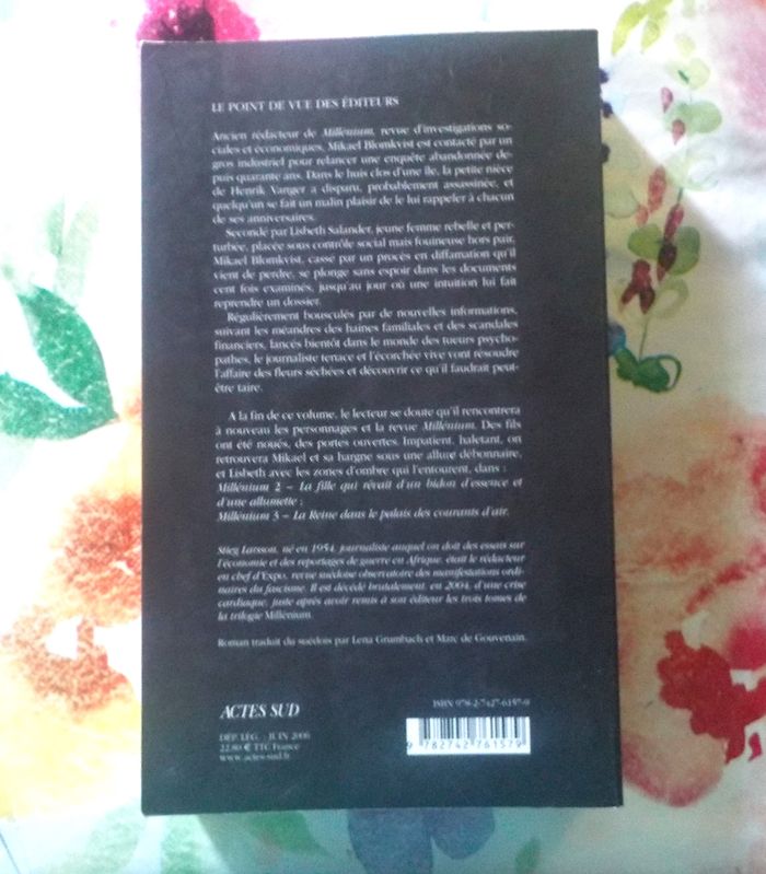 LES HOMMES QUI N'AIMAIENT PAS LES FEMMES Millénium 1 de Stieg LARSSON - photo numéro 3